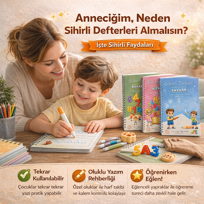 Sihirlidefterler Magic Learn Yazı ve Gelişim Seti