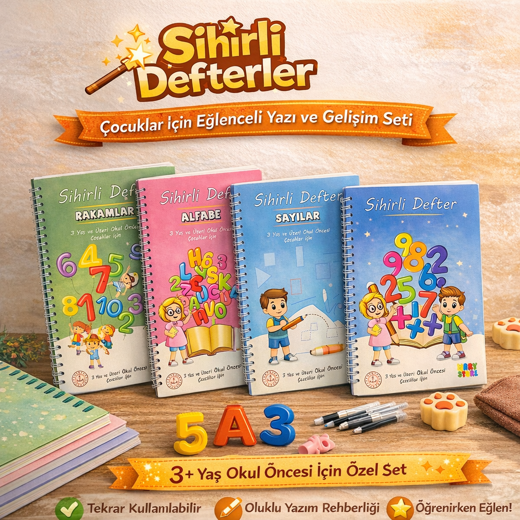 Sihirlidefterler Magic Learn Yazı ve Gelişim Seti