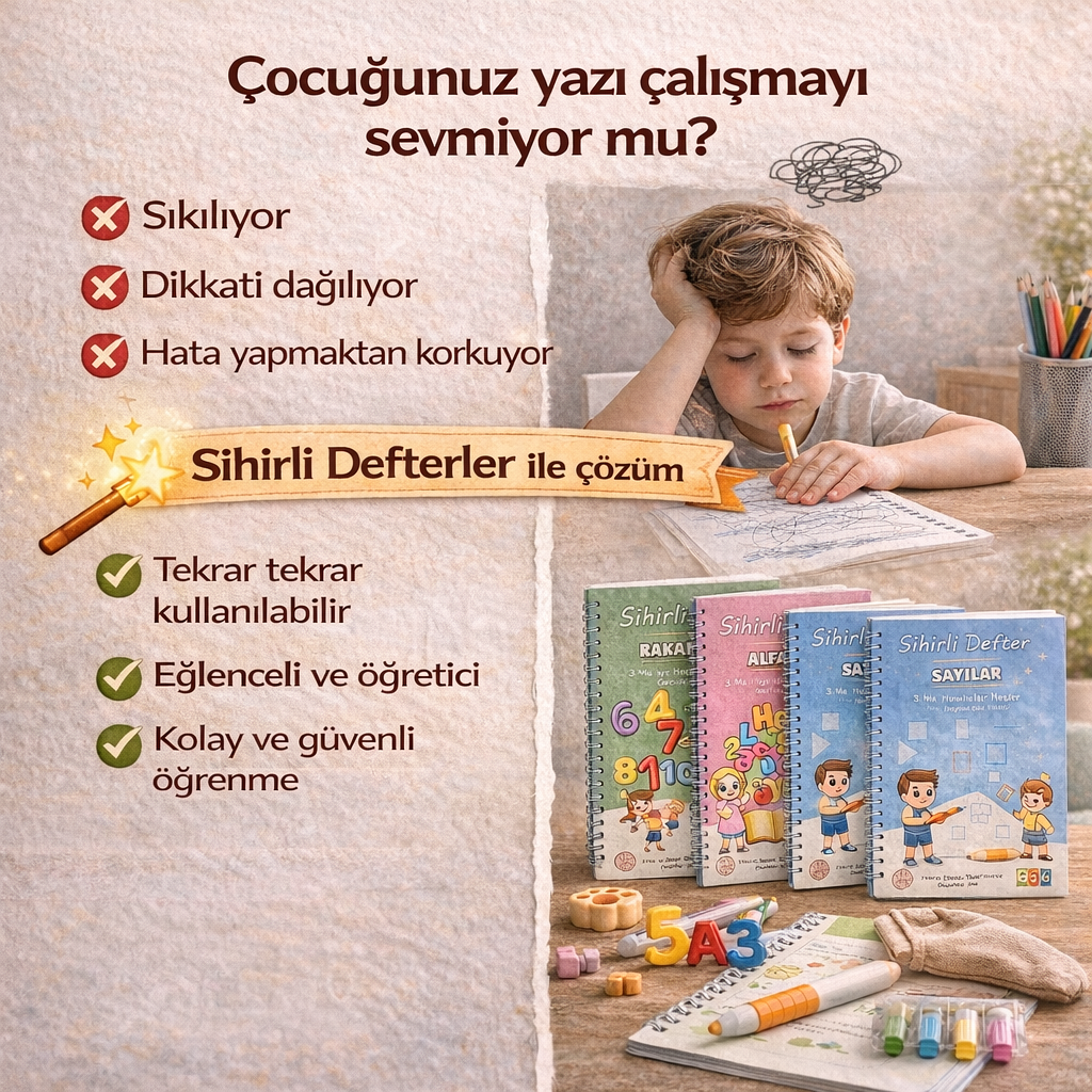 Sihirlidefterler Magic Learn Yazı ve Gelişim Seti