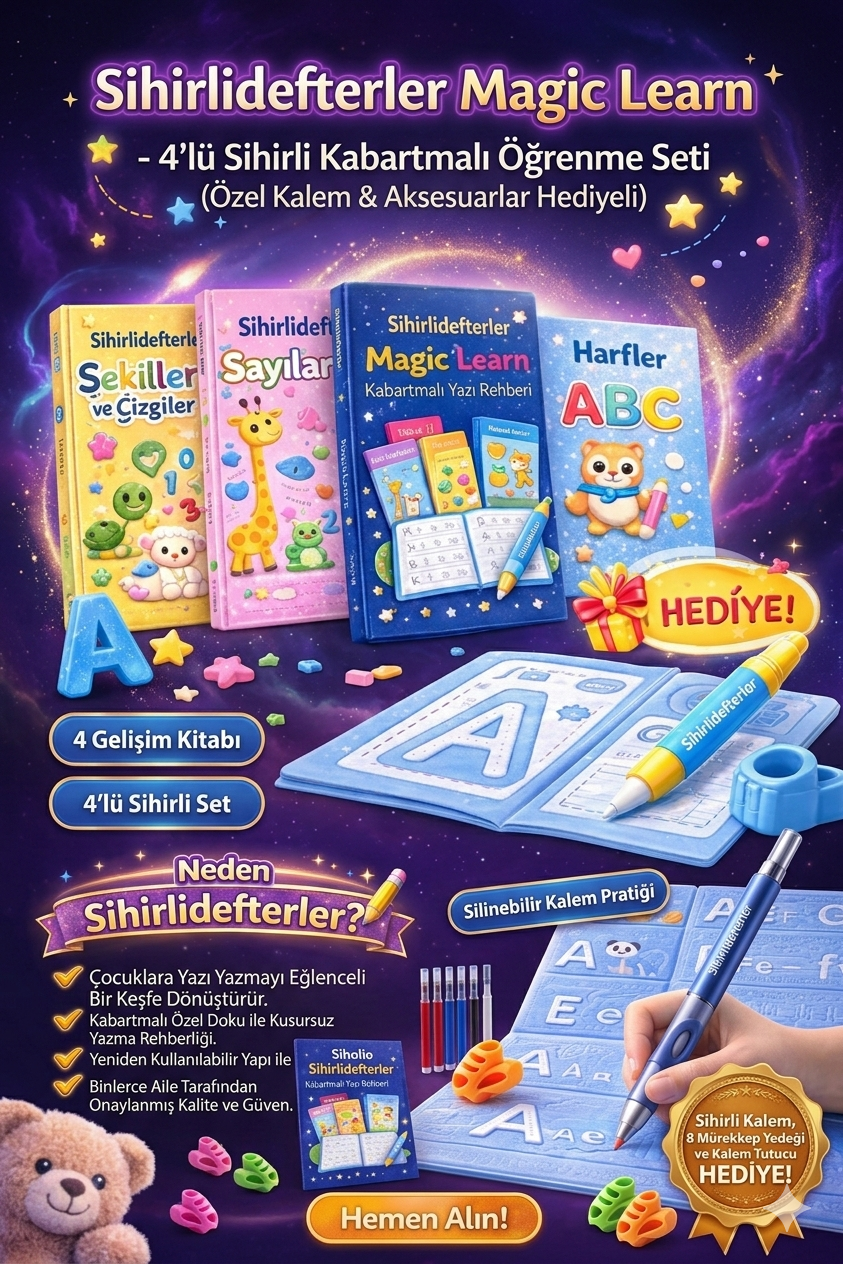 Sihirlidefterler Magic Learn Yazı ve Gelişim Seti
