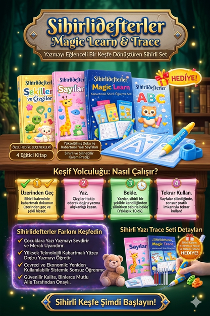 Sihirlidefterler Magic Learn Yazı ve Gelişim Seti